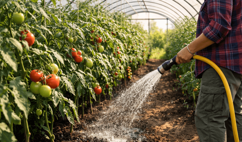 Jak często podlewać pomidory w szklarni