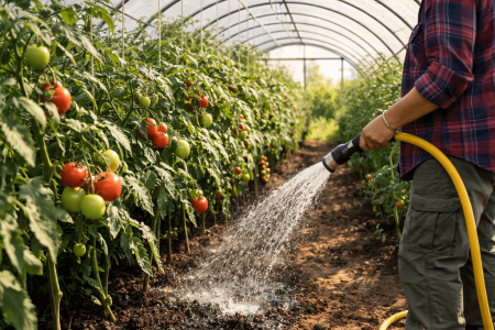 Jak często podlewać pomidory w szklarni