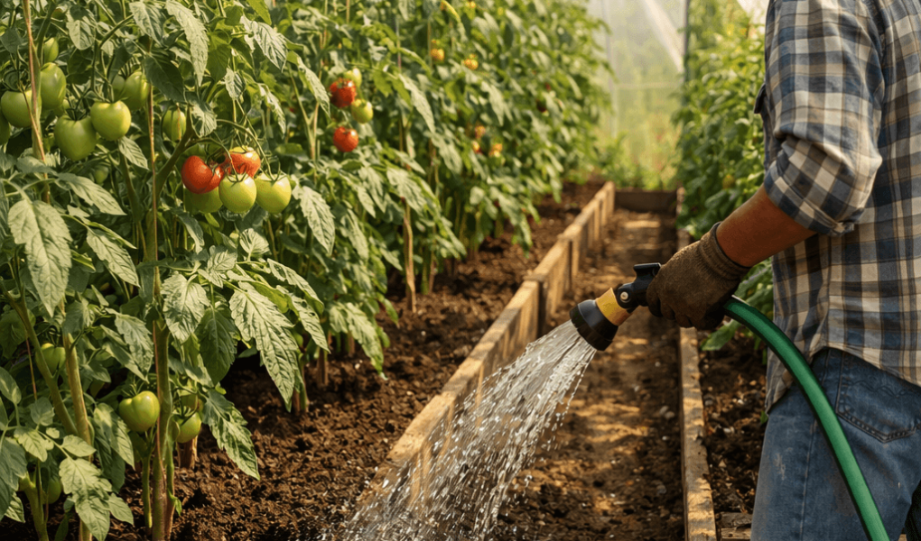 Jak często podlewać pomidory w tunelu