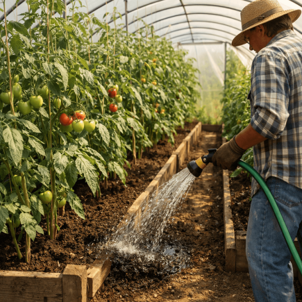 Jak często podlewać pomidory w tunelu