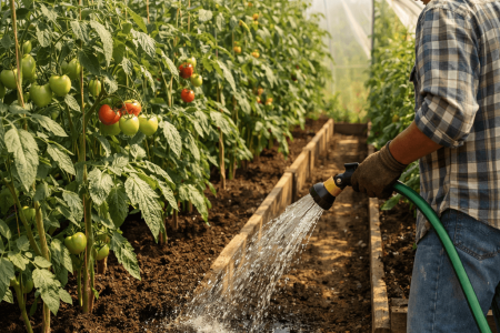 Jak często podlewać pomidory w tunelu